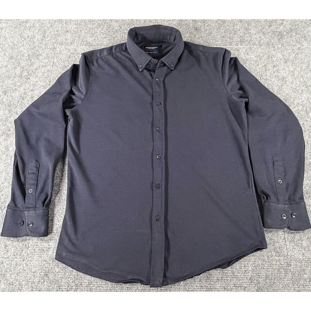 Denim & Flower Ricky Singh Long Sleeve Button Down Shirt Navy Men's Size S